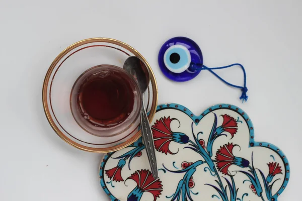 Turkish glass of tea — Stock Photo, Image