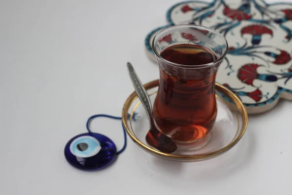 Turkish glass of tea — Stock Photo, Image