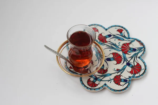 Verre turc de thé — Photo