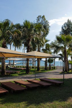 Сhaise lounge tente ve avuç içi ile