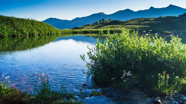 Озеро в долине — стоковое фото