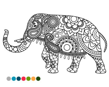 Download Elephant Mandala Coloring Free Vector Eps Cdr Ai Svg Vector Illustration Graphic Art