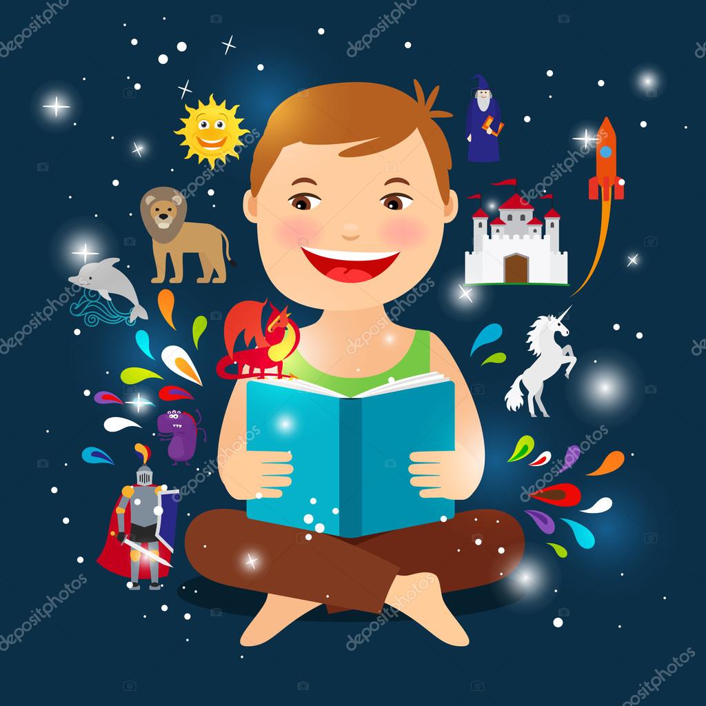 Resultado de imagen de niÃ±os leyendo cuentos dibujo