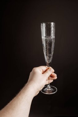 Karnaval, şampanya ve karnaval maskesi