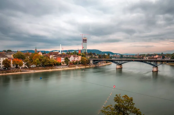 Панорамний Вид Міста Базель — стокове фото