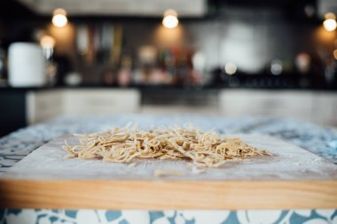 Lezzetli ev yapımı makarna