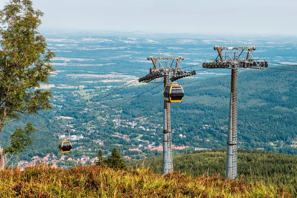 cable car in the Polish mountains