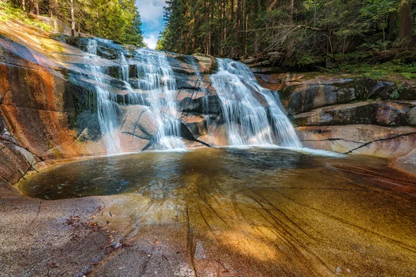 Mumlava waterfall in Harrachov, Czech Republic