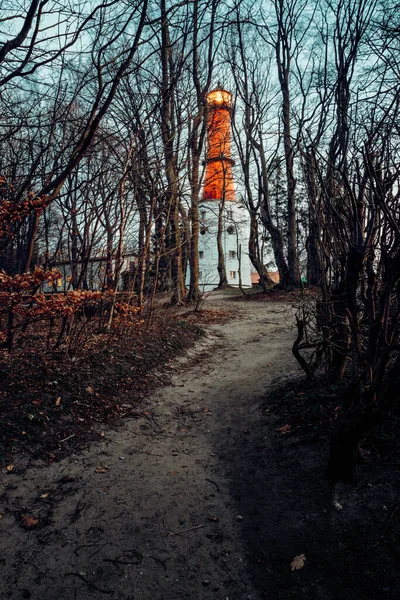 Lighthouse Rozewie Evening Time — Fotografia de Stock