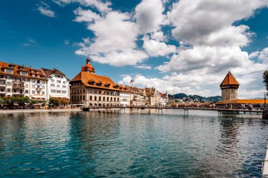Lucerne, İsviçre 'nin yaz manzarası