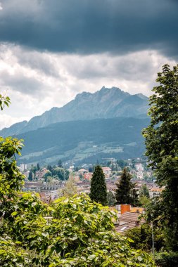 Lucerne, İsviçre 'nin yaz manzarası