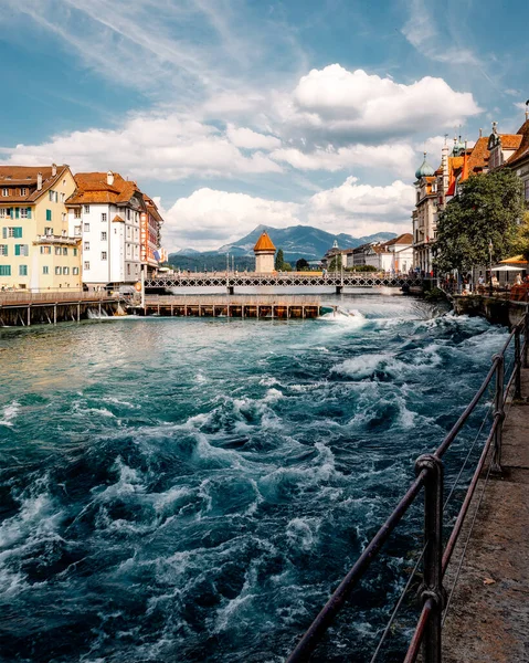 Літня Панорама Міста Люцерн Швейцарія — стокове фото