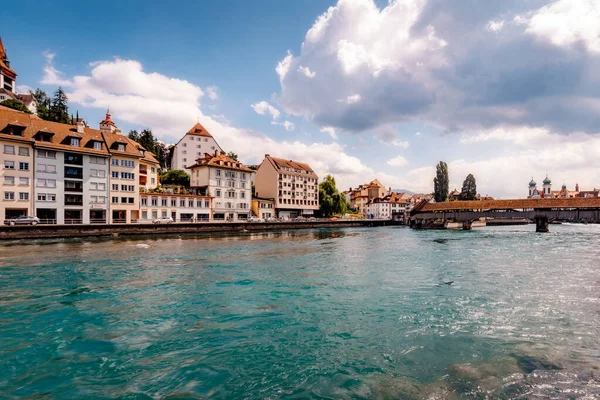 Sommerpanorama Von Luzern Schweiz — Stockfoto