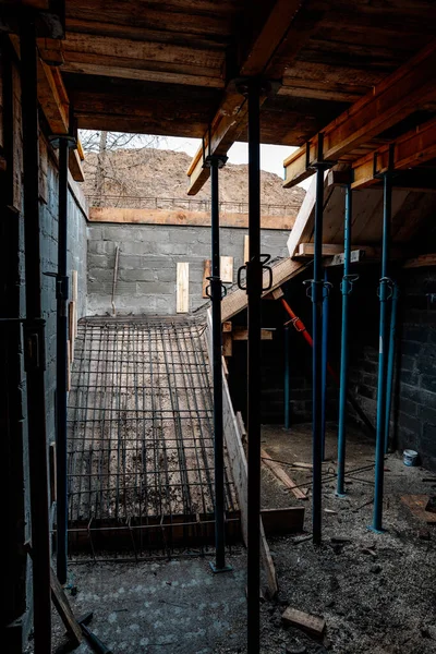 Laying Steel Home Reinforcement — Stock Photo, Image