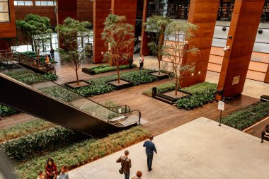 Gdask 'ta modern bir kamu binası. Dayanışma Merkezi