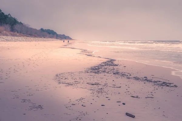 Jesienny Krajobraz Plaży Morza Bałtyckiego — Zdjęcie stockowe