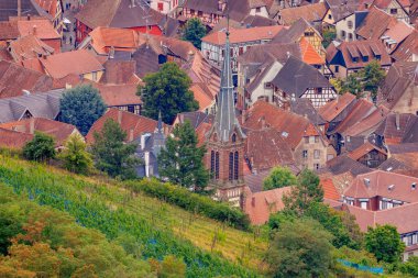 Ribeauvill Köyünün Panoramik Görünümü