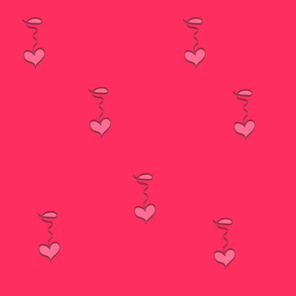 Fondo rosa con corazones — Vector de stock