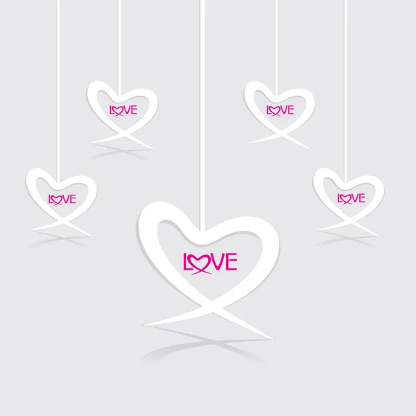 Vector of heart with love icon inside — Stock Vector