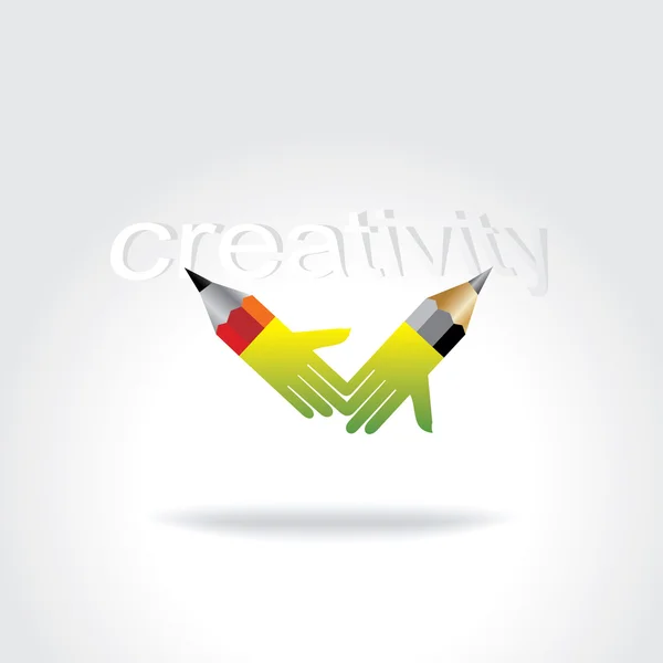 Pencil creative art creativity concept — Stock Vector