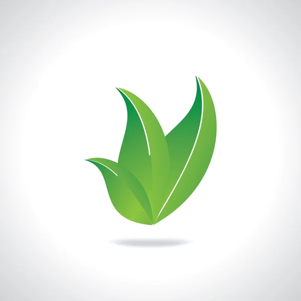 Grünes Blatt speichert grünen Konzeptvektor — Stockvektor