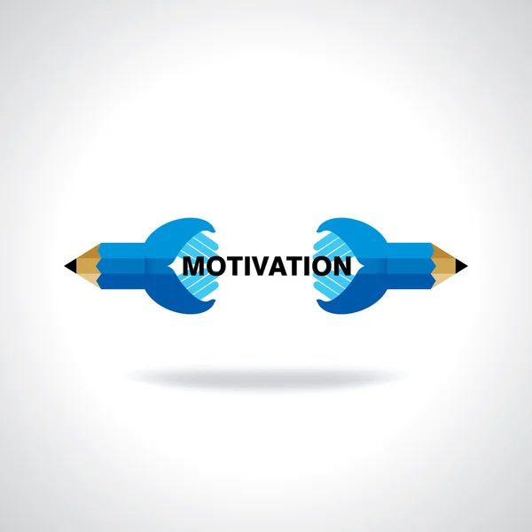 Idée de motivation avec vecteur crayon — Image vectorielle