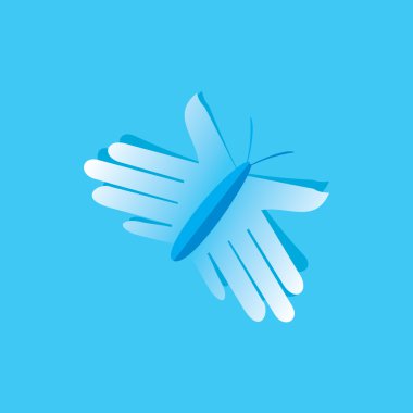 el ile oluşturulan yaratıcı kelebek