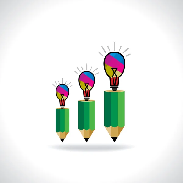 Ampoule en crayon concept vecteur — Image vectorielle