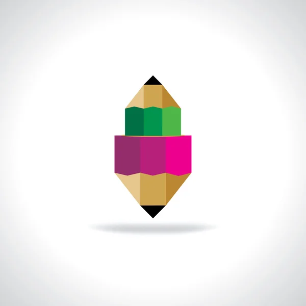 Vector concepto de lápiz colorido — Vector de stock