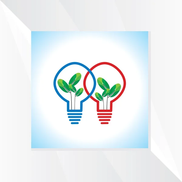 Bulb green idea — Stock Vector