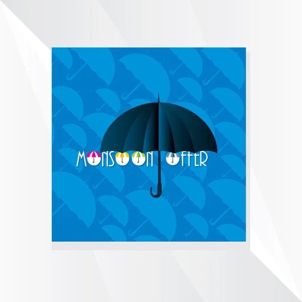 Monsun-Konzept — Stockvektor