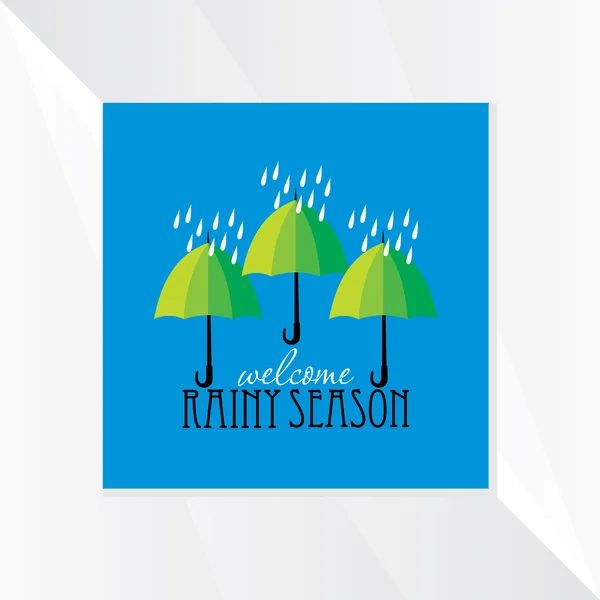 Monsun-Konzept — Stockvektor