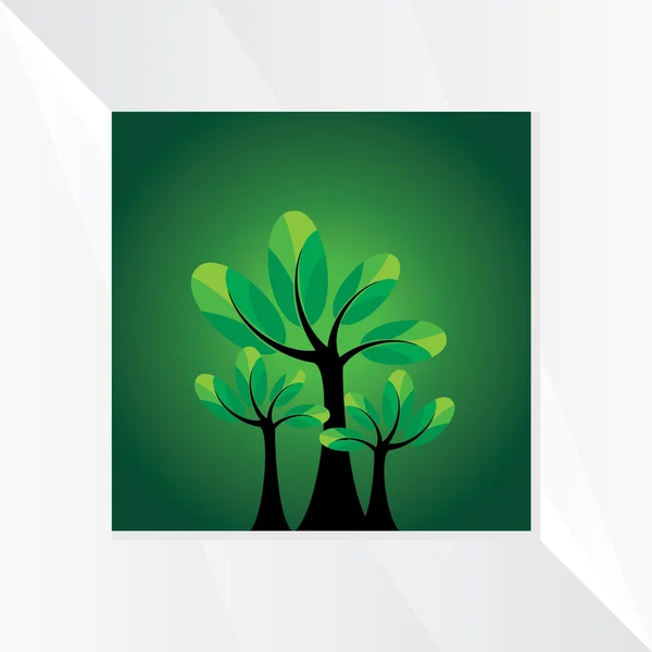 Árbol verde — Vector de stock