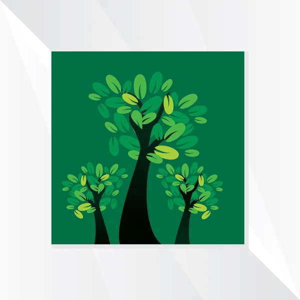 Árbol verde — Vector de stock