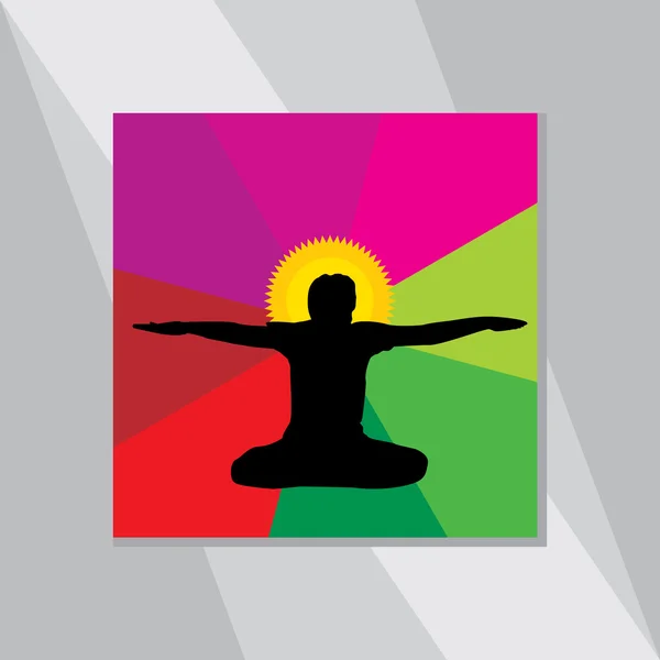 Concept de yoga — Image vectorielle