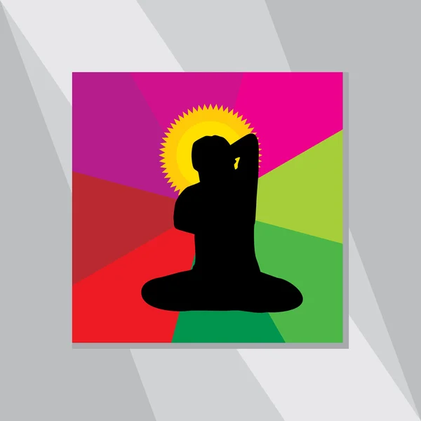 Concept de yoga — Image vectorielle