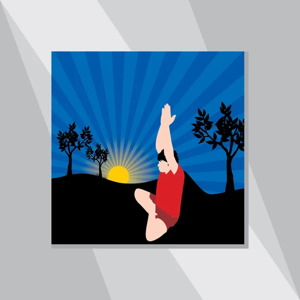 Concept de yoga — Image vectorielle