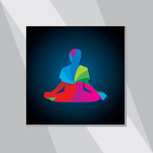 Concept de posture d'yoga — Image vectorielle