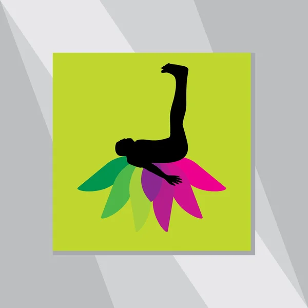Posture de yoga — Image vectorielle