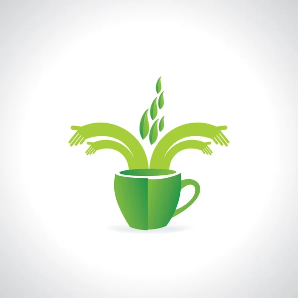 Green-Cup-Konzept — Stockvektor