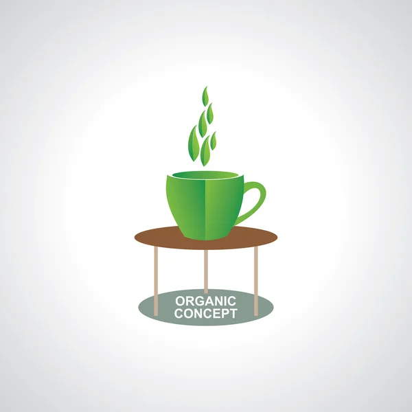 Green cup concept — Stock Vector