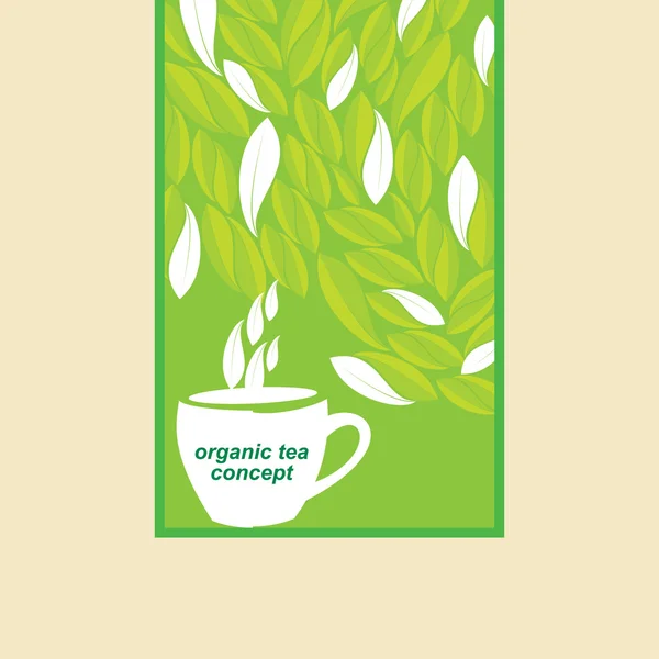 Organic tea concept — Stock Vector