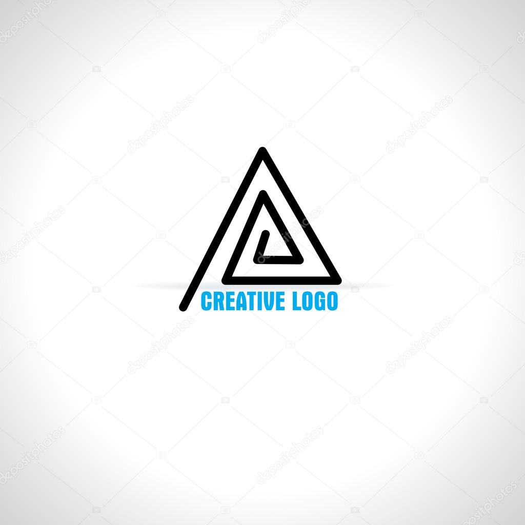 Creative A concept blue green logo