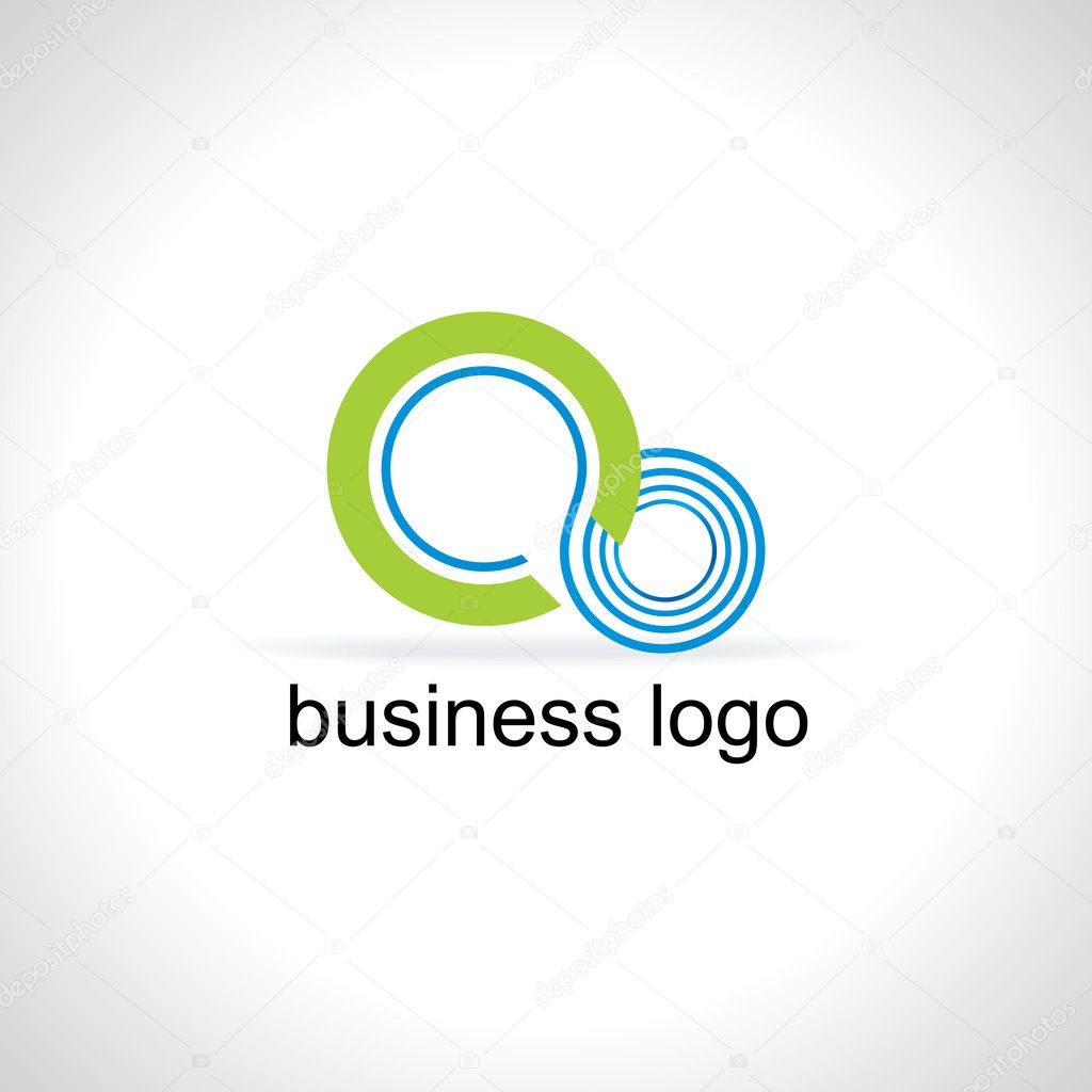 Creative business logo blue green circle vector