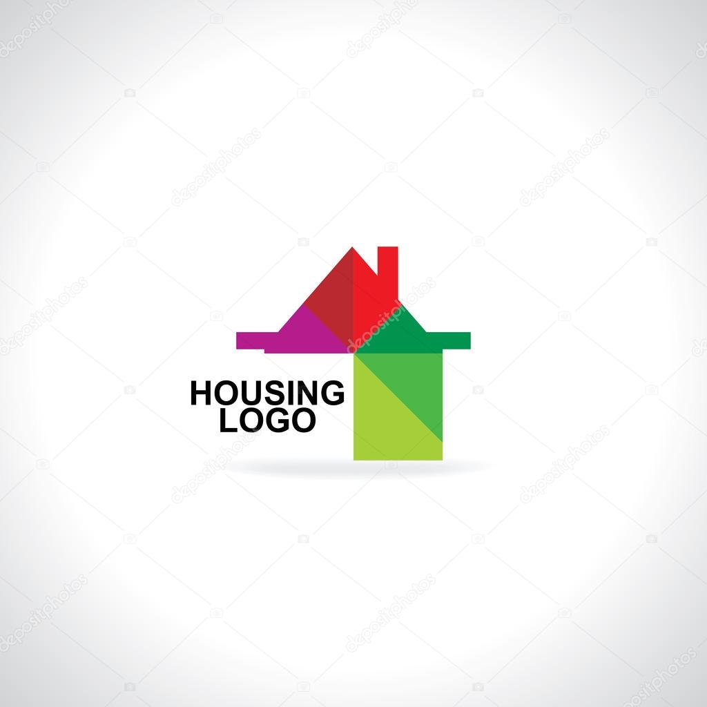 Green house with colorful vector illustration