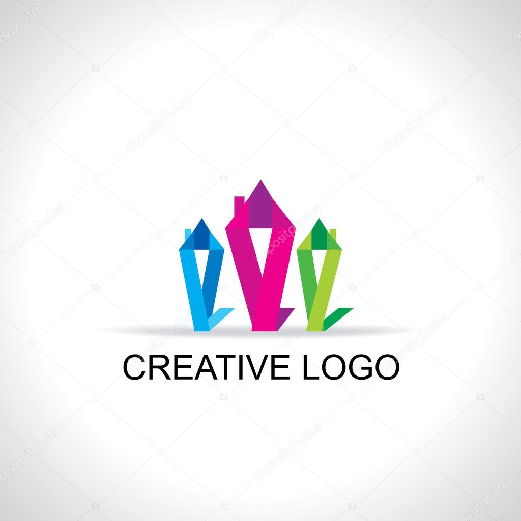 Creative house icon concept vector illustration