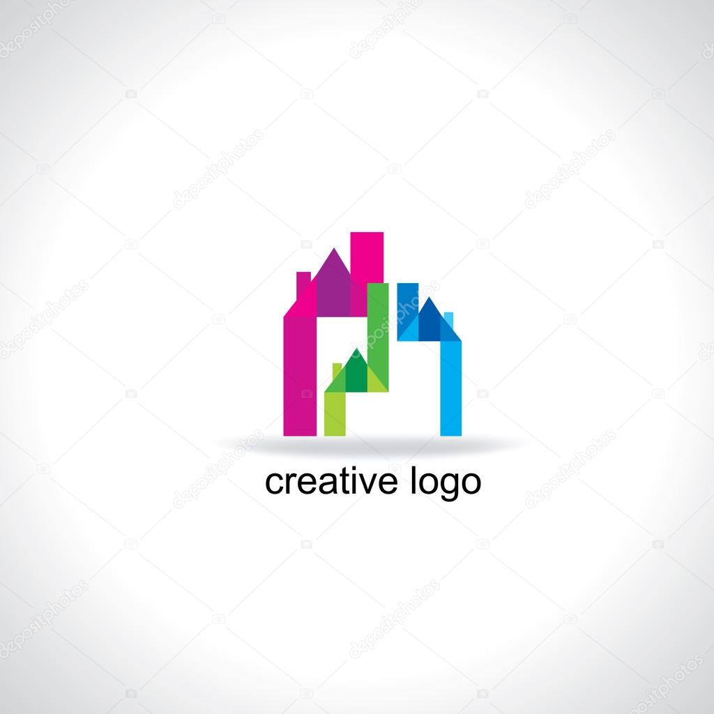 Creative house icon concept vector illustration