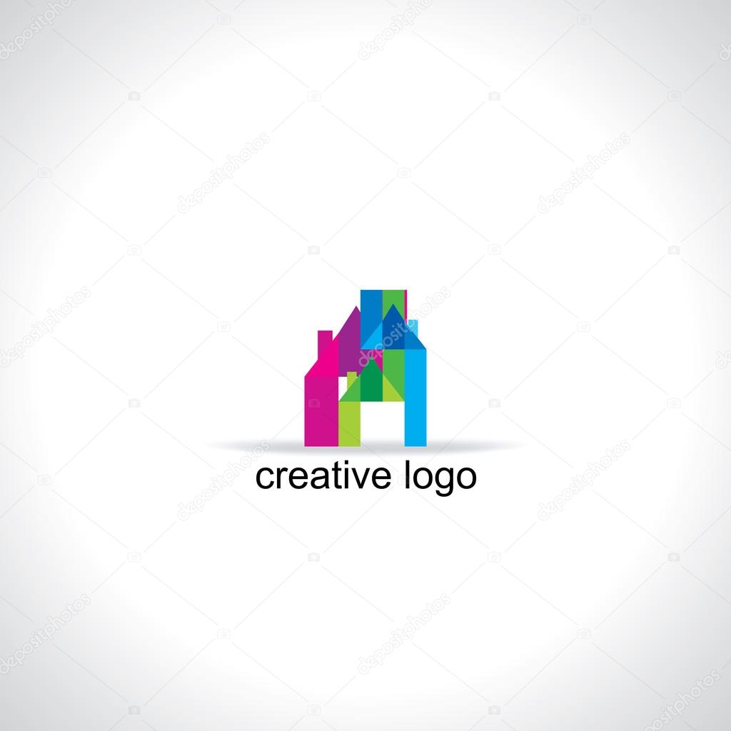 Creative house icon concept vector illustration