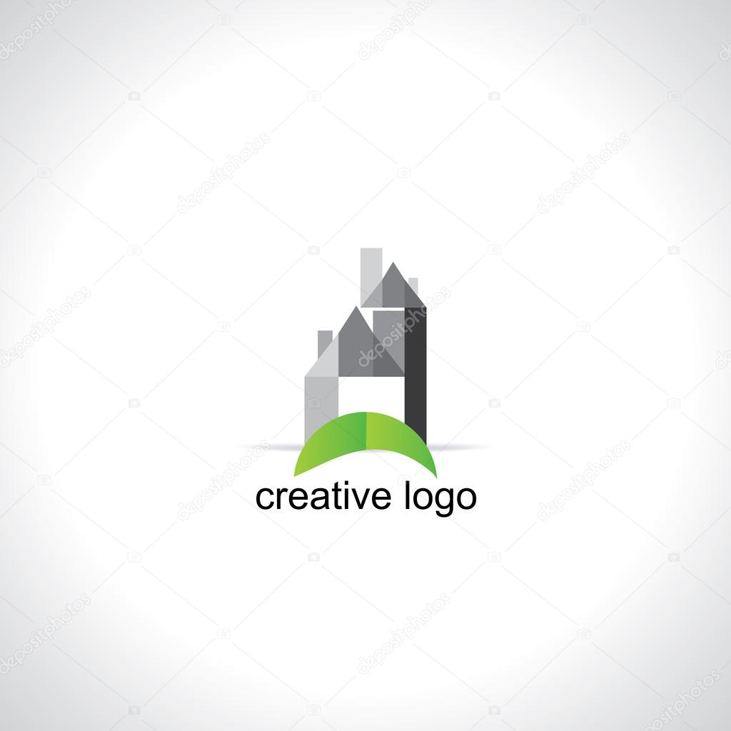 Creative house icon concept vector illustration