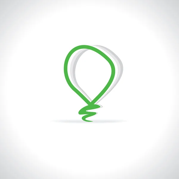 绿色灯泡概念 — 图库矢量图片